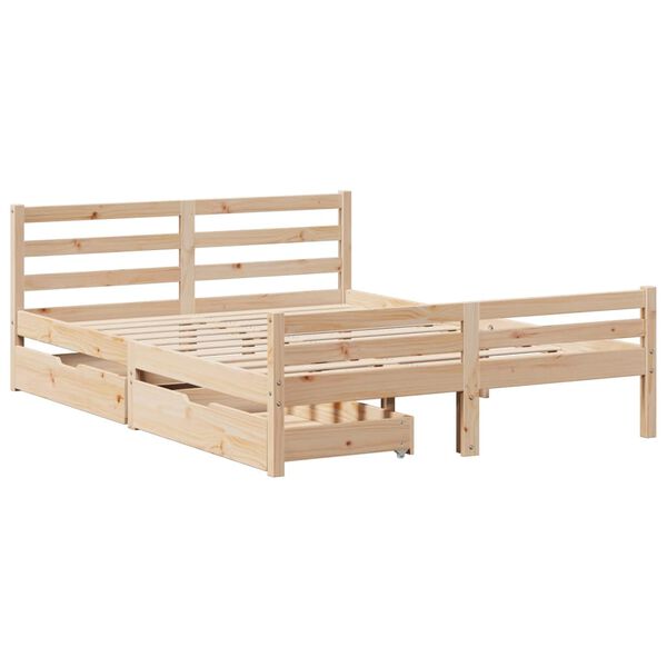 vidaXL Letto senza Materasso 150x200 cm in Legno Massello di Pino