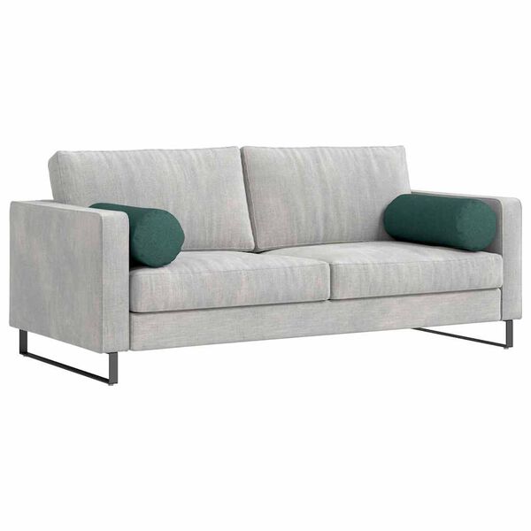 vidaXL Cuscini a rullo 2 pcs Verde Scuro Ø 25 x 70 cm Tessuto