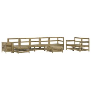 vidaXL Set Divani da Giardino 10 pz in Legno Impregnato di Pino