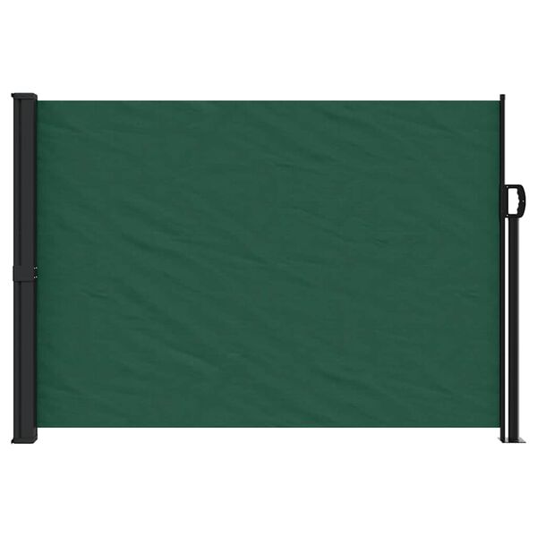 vidaXL Tenda da Sole Laterale Retrattile Verde Scuro 140x600 cm