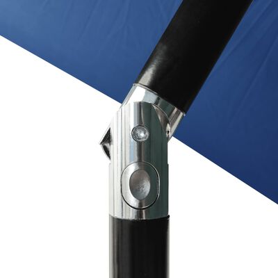 vidaXL Ombrellone a 3 Livelli con Palo in Alluminio Azzurro 2 m