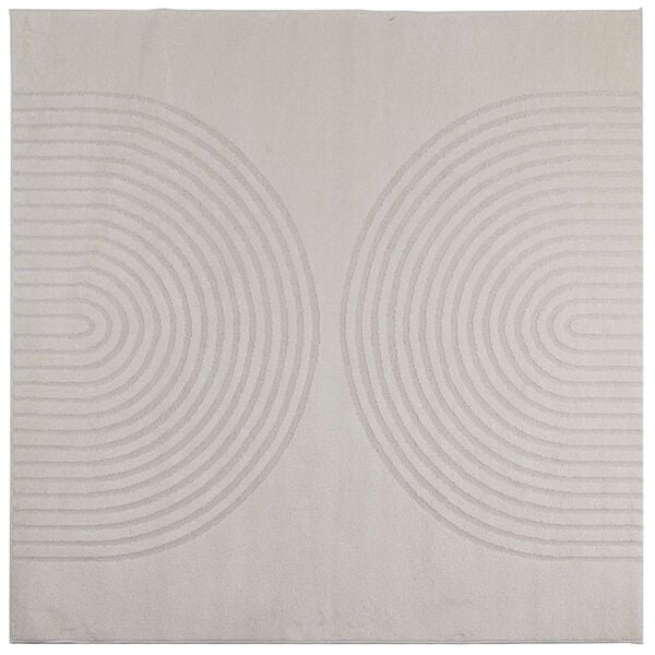 vidaXL Tappeti per area Quadrato GALATI Crema 240 x 240 cm Poliestere