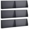 vidaXL Muro di contenimento 6 pz 80 x 12 x 50 cm Acciaio Antracite