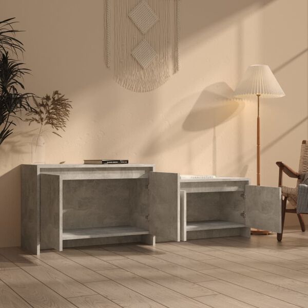 vidaXL Mobile TV Grigio Cemento 146,5x35x50 cm in Truciolato
