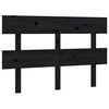 vidaXL Testiera per Letto Nera 124x3x81 cm in Legno Massello di Pino