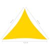 vidaXL Parasole a Vela Oxford Triangolare 4,5x4,5x4,5 m Giallo