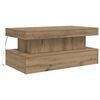 vidaXL Tavolino da Salotto con Luci LED Rovere Artigianale 90x50x40 cm