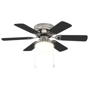 vidaXL Ventilatore da soffitto con luce &Oslash; 82 cm Nero