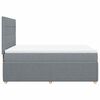 vidaXL Giroletto a Molle con Materasso Grigio Chiaro 160x200cm Tessuto