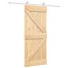 vidaXL Porta scorrevole Naturale e Bianco 85 x 210 cm