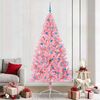 vidaXL Albero di Natale artificiale con luci integrate Rosa 240 cm PVC