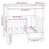 vidaXL Cuccia per Cani Grigia 105,5x83,5x100cm Legno Massello di Pino