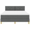vidaXL Letto a Sorgente LED con led Grigio scuro 140 x 200 cm Tessuto