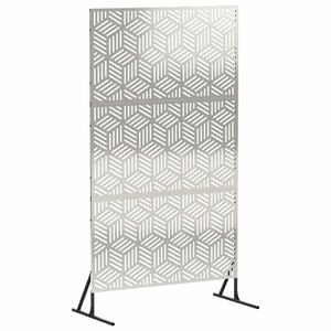 vidaXL Schermo per Privacy 100 x 50 x 180 cm Acciaio Inox Argento