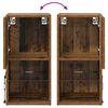 vidaXL Mobiletti TV a parete 2 pcs Legno vecchio 30,5 x 30 x 60 cm