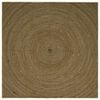 vidaXL Tappeto da Area Nero 200 x 200 cm Juta