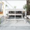 vidaXL Tavolo da Giardino Bianco 159,5x82,5x110 cm Legno Massello Pino