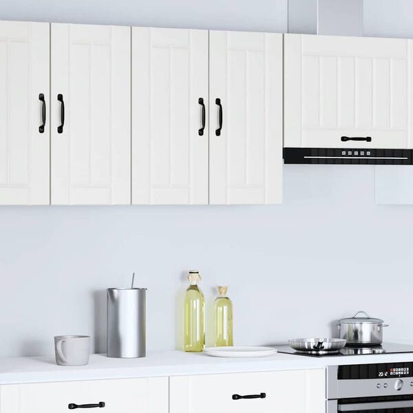 vidaXL Pensile da Cucina Lucca Bianco in Legno Multistrato