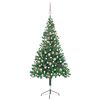 vidaXL Albero di Natale Preilluminato con Palline 150 cm 380 Rami
