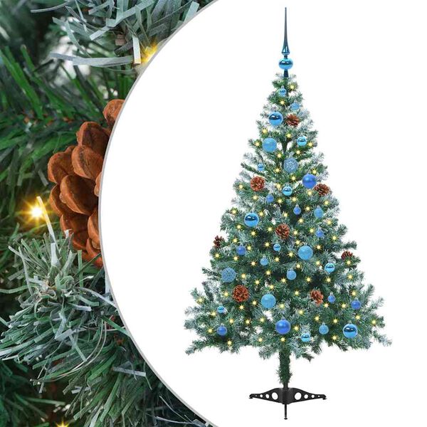 vidaXL Albero di Natale artificiale Verde 150 cm PVC e Acciaio