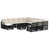 vidaXL Set Divano da Giardino 13 pz Nero polyrattan