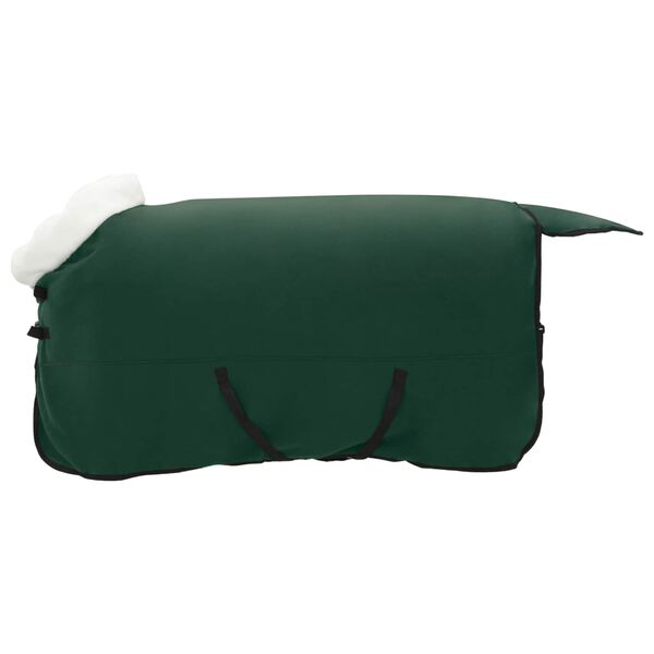 vidaXL Coperta per Cavalli Verde scuro completo 155 cm Felpa in pile
