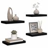 vidaXL Scaffali a Parete 4 pz Nero Lucido 40x23x3,8 cm in MDF
