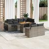 vidaXL Set Divani da Giardino 11 pz con Cuscini in Polyrattan Grigio