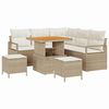 vidaXL Set Divano da Giardino con cuscino 8 pcs Beige e Crema