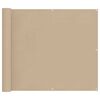 vidaXL Schermo da balcone Beige 100 x 700 cm Tessuto Oxford
