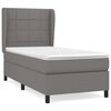 vidaXL Giroletto a Molle con Materasso Grigio Scuro 80x200 cm Tessuto