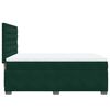 vidaXL Giroletto a Molle con Materasso Verde Scuro 140x190 cm Velluto