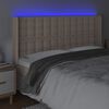 vidaXL Testiera a LED Cappuccino 147x16x118/128 cm in Similpelle