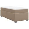 vidaXL Giroletto a Molle con Materasso Cappuccino 90x200 cm Similpelle