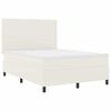 vidaXL Letto a molle Crema e Bianco 203 x 144 x 128 cm