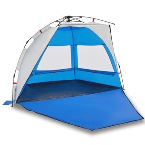 vidaXL Tenda da Spiaggia 2Persone Azzurro Rilascio Rapido Impermeabile