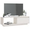 vidaXL Mobile Porta TV Bianco 110x30x33,5 cm in Legno Massello di Pino