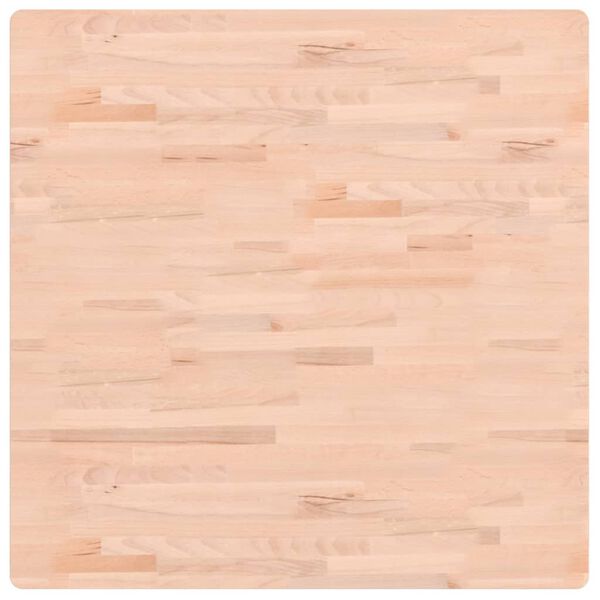 vidaXL Piano per Tavolo 90x90x4 cm Quadrato Legno Massello di Faggio