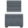 vidaXL Giroletto a Molle con Materasso Grigio Scuro 90x190 cm Velluto