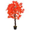 vidaXL Albero di Acero Artificiale con Vaso Rosso 120 cm