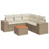vidaXL Set Divano da Giardino 6 pz con Cuscini Beige in Polyrattan