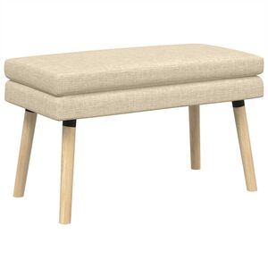 vidaXL Panchina a doppio strato Crema 80 x 40 x 47 cm Tessuto