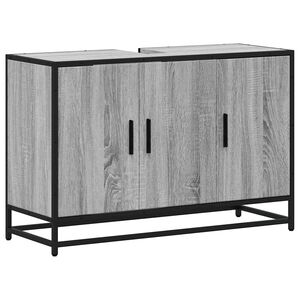 vidaXL Mobile Lavabo Bagno Grigio Sonoma 90x33x60 cm Legno Multistrato