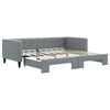 vidaXL Divano Letto con Letto Estraibile Grigio Chiaro 100x190 Tessuto
