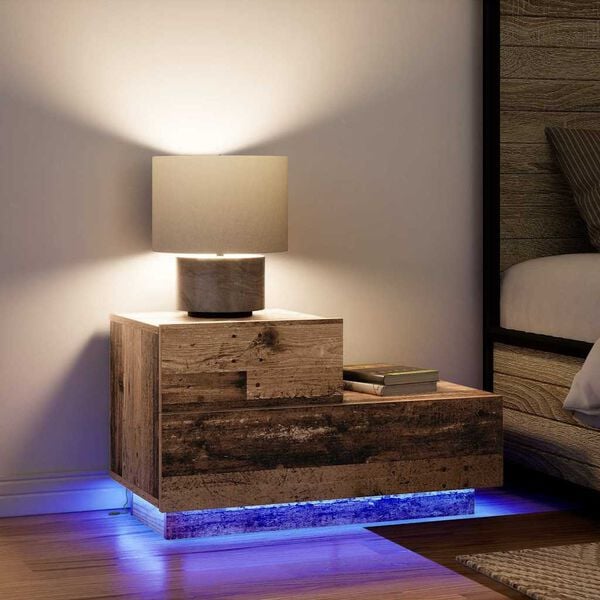 vidaXL Armadio da Notte con cassetto Legno vecchio 70 x 36 x 40,5 cm