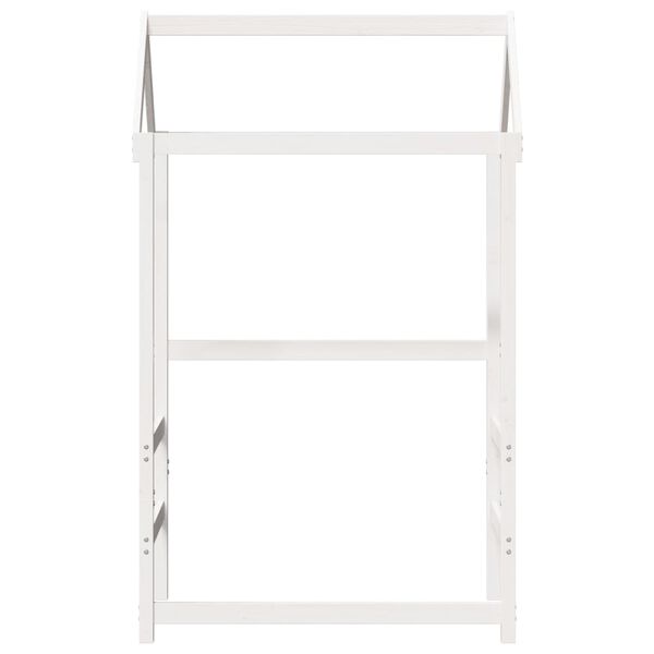 vidaXL Tetto Letto Bambini Bianco 108x70x176,5 cm Legno Massello Pino