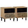 vidaXL Comodini 2pz 40x33x46 cm in Legno Massello di Mango