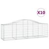 vidaXL Cesti Gabbioni ad Arco 10 pz 200x50x60/80 cm Ferro Zincato
