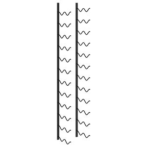 vidaXL Portavini da Parete per 24 Bottiglie Nero in Ferro