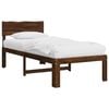 vidaXL Letto Singolo con Testiera ROSTOCK Marrone Scuro 90 x 190 cm